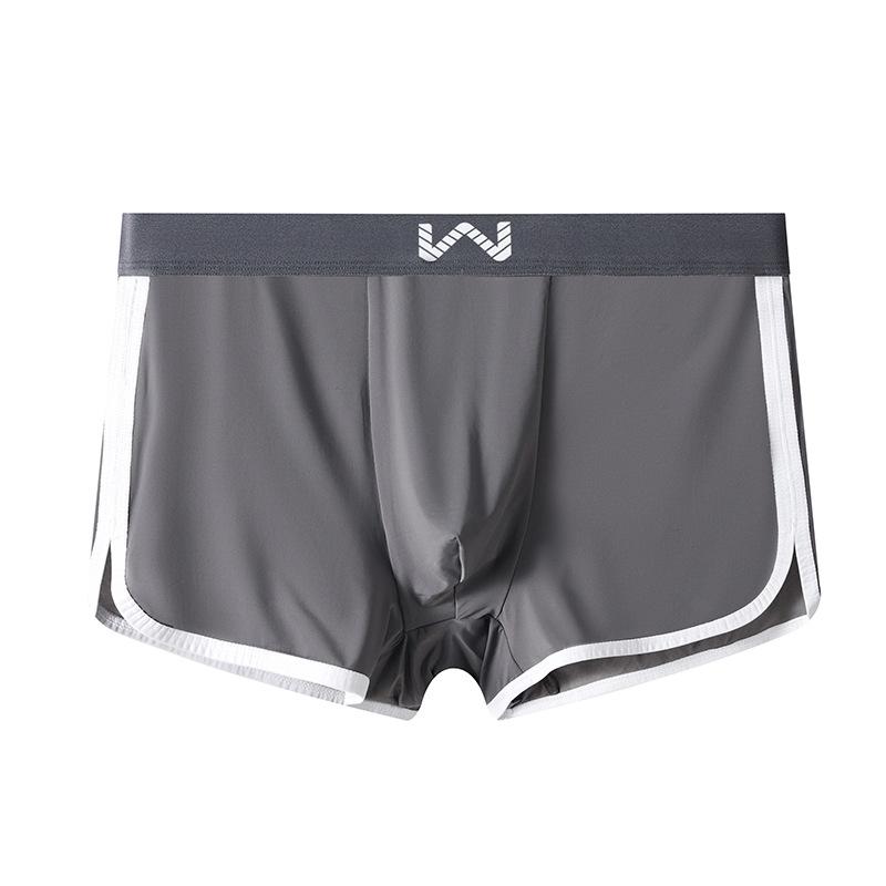 

Men Underwear Cotton Boxer Men s Underpants Solid Shorts Male Panties Comfortable U Convex Male Underpants 3XL темно-сірий