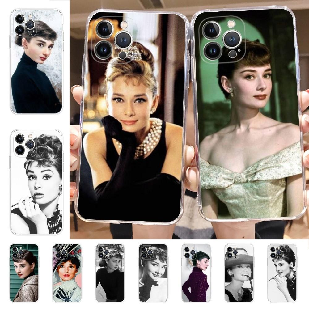 Audrey Hepburn Phone Case for iPhone 16 15 8 7 6 6S Plus X SE XR XS 14 11 12 13 Mini Pro Max Mobile Case