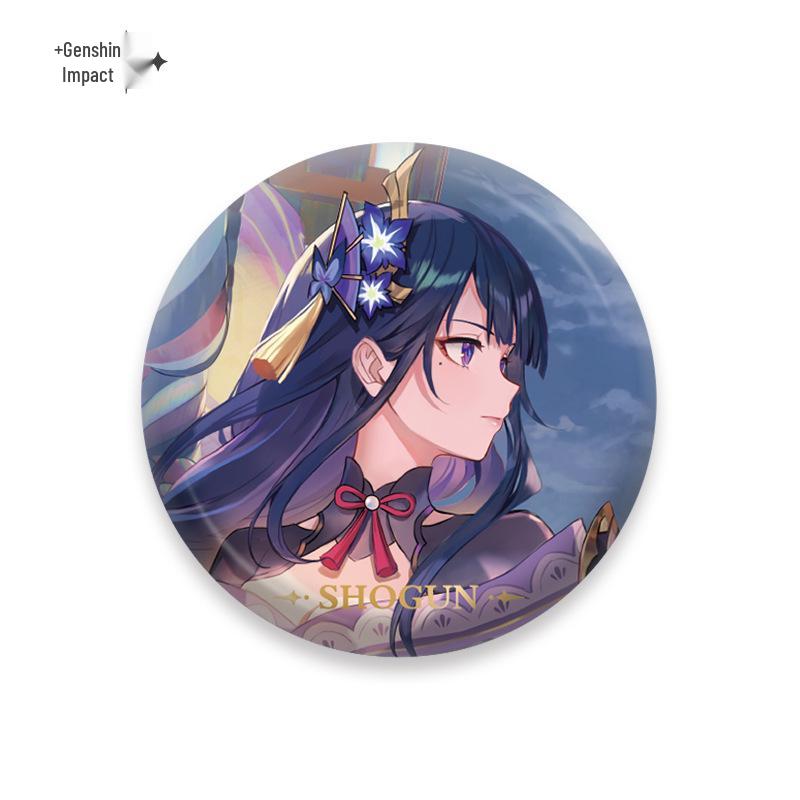 In Stock: Genshin Impact Character Badges & Keychains - Furina & Kazuha Series