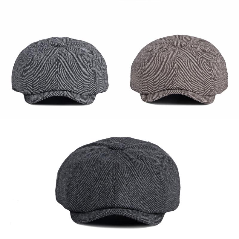 Klassische Shelby Peaky Blinders Mütze aus Wolle für Herren