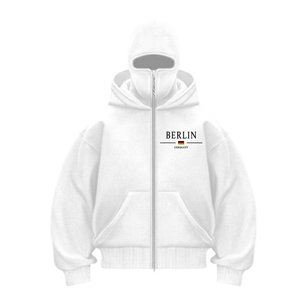 Men's Y2K Gothic Harajuku Autumn and Winter New Product Double Hooded Sports Shirt