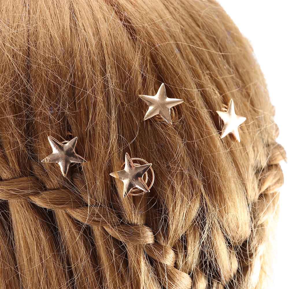 

Головные уборы для подружки невесты, свадебные украшения для волос, в форме звезды, 5 шт., шпилька, спиральная заколка для волос