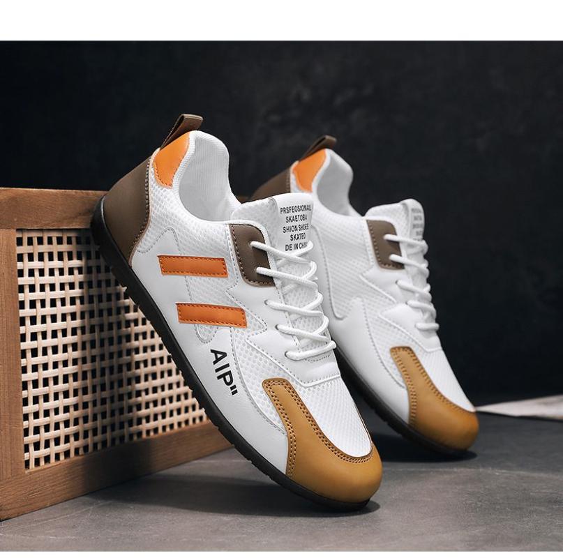 Популярная мужская дышащая обувь для вождения со скользкой сеткой. Модная мужская — фото 9