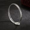 New 925 Sterling Silver Bangle Women's Bangle Three-ring Buckle Fashion Jewelry Charm Wedding Wedding Gift  Adjustable