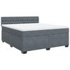 Maison Exclusive - Sommier à lattes de lit et matelas Gris foncé 180x200cm Velours