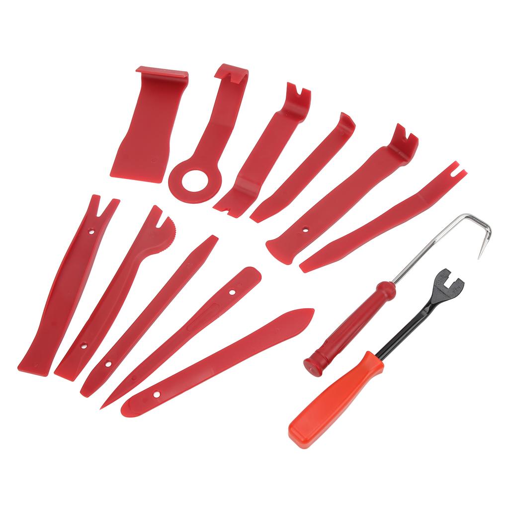 13pcs set Car Auto Trim Removal Tool Kit Red with 5in Screw Driver  Oil Seal Fastener Remover Oxford Bag