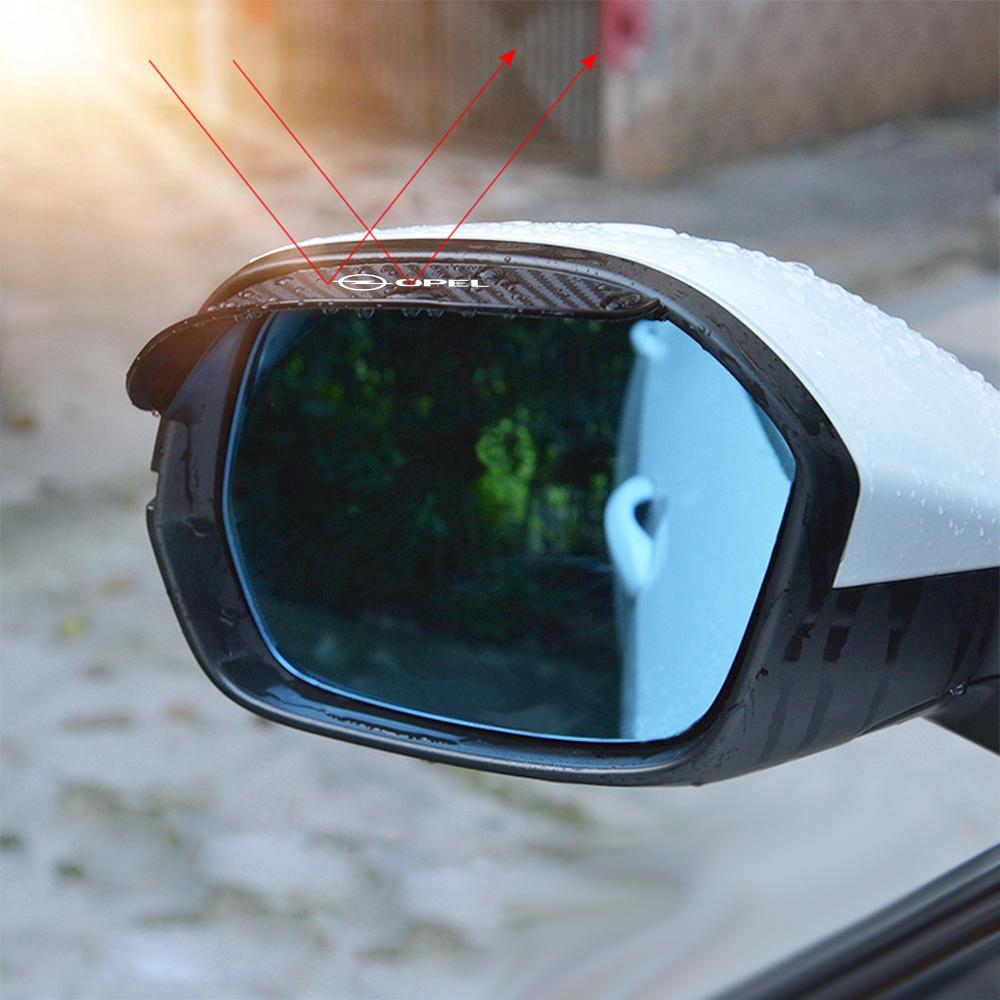 2pc Carbon fiber Car Rearview Mirror Rain Shield Rain Eyebrow Rain Cover For opel astra j corsa d astra astra k vectra bvectra b IW0