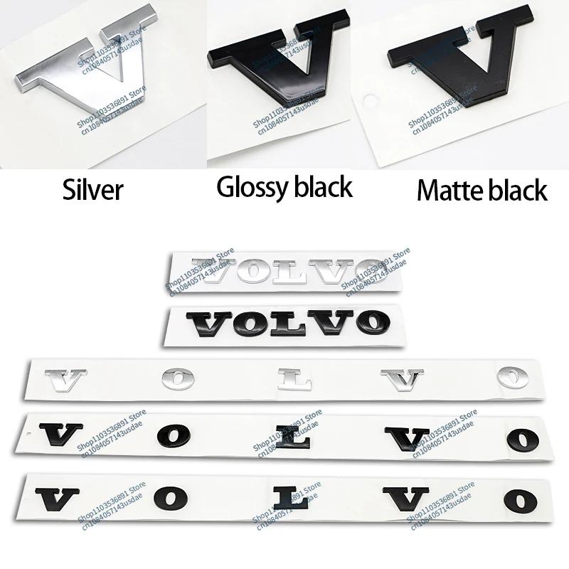 3D ABS Volvo Car Bonnet Letters Logo Badge Rear Trunk Emblem Sticker Accessories For CX40 CX60 CX90 V60 V40 S60 V70 XC70 B5 B6