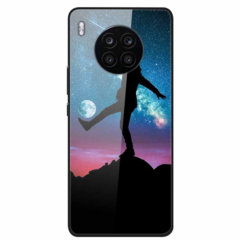 Tempered Glass Cases For Honor 50 Lite Covers Protective Fashion Hard Back Cover for Huawei Honor 50 Lite Phone Cases 50Lite Bag