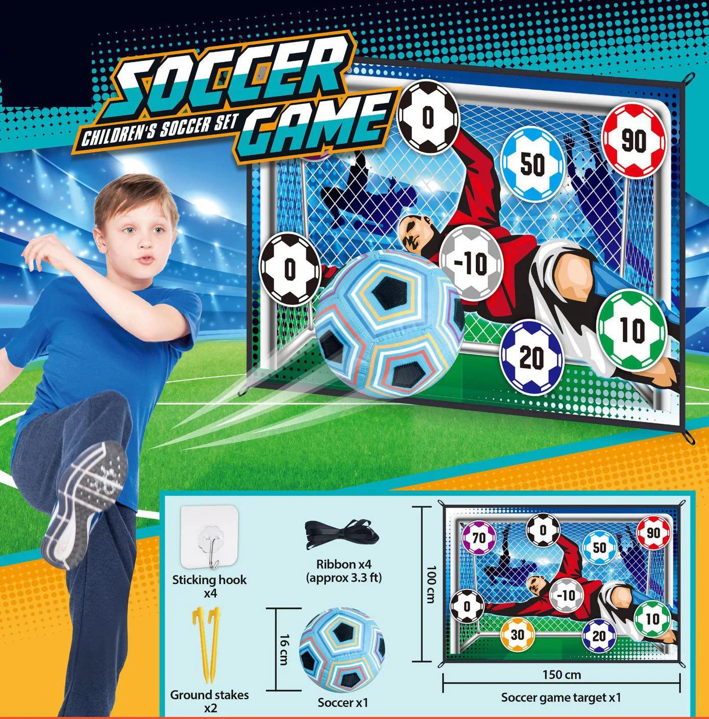 Indoor Outdoor Travel Size Football Practice Training Mat Toy Football Shooting Cloth Target Games Mat Playthings Kit Party Games Kid Gifts