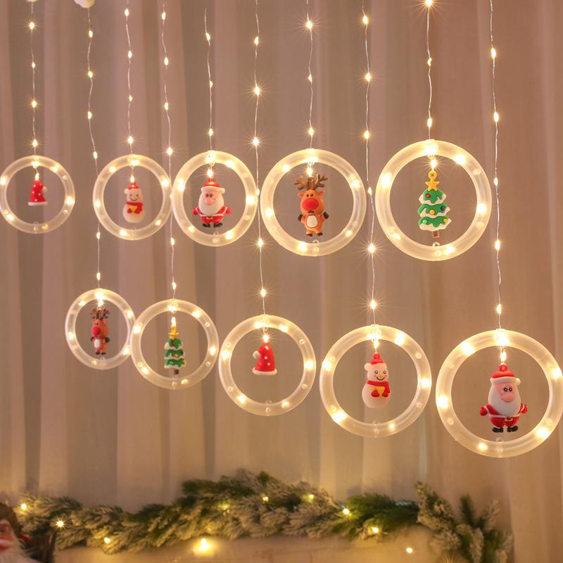 Christmas Decoration Supplies Room Window Stars LED Lights Wishing Ice Strip Lights String Decorations