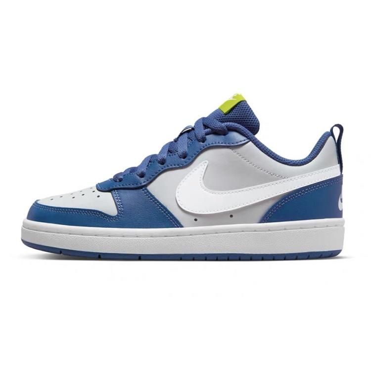 (GS) Nike Court Borough Low 2 Grey Fog Mystic Navy Kids BQ5448-016 EU 35.5