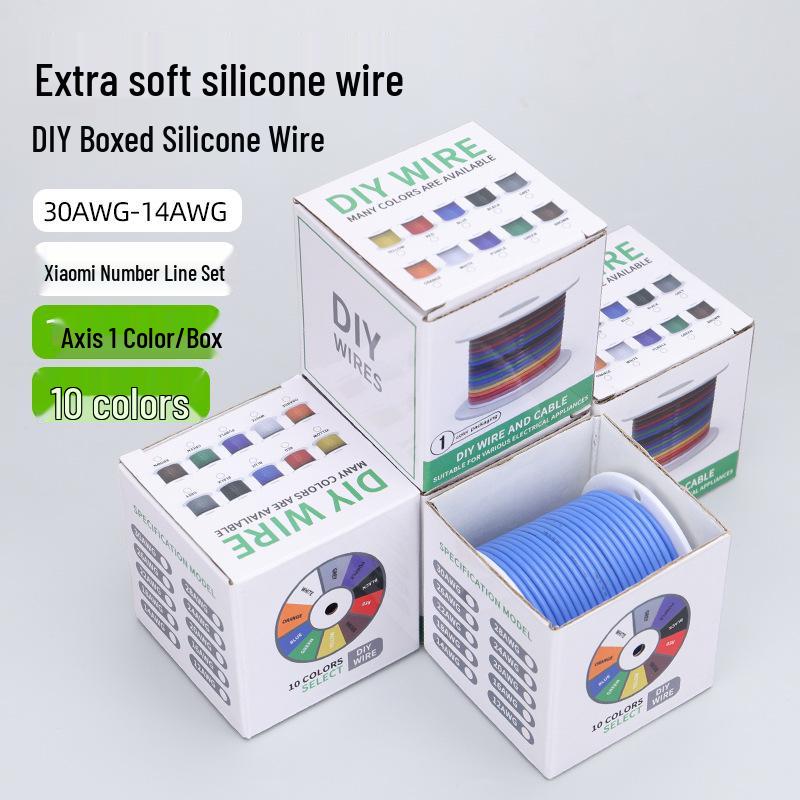 High-Temperature Resistant Silicone Wire for Lithium Battery Connections (14-30 AWG)