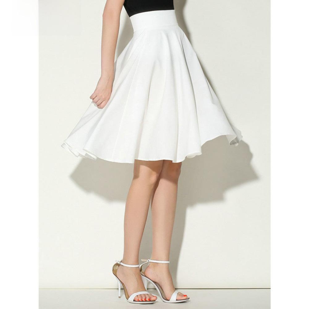 2018 Bohemian High Waist Midi Skate Dress Skirt