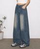 ANEWBROS Robe Wide Stripe Washed Denim Pants 2 Colors [Anbd_6025]