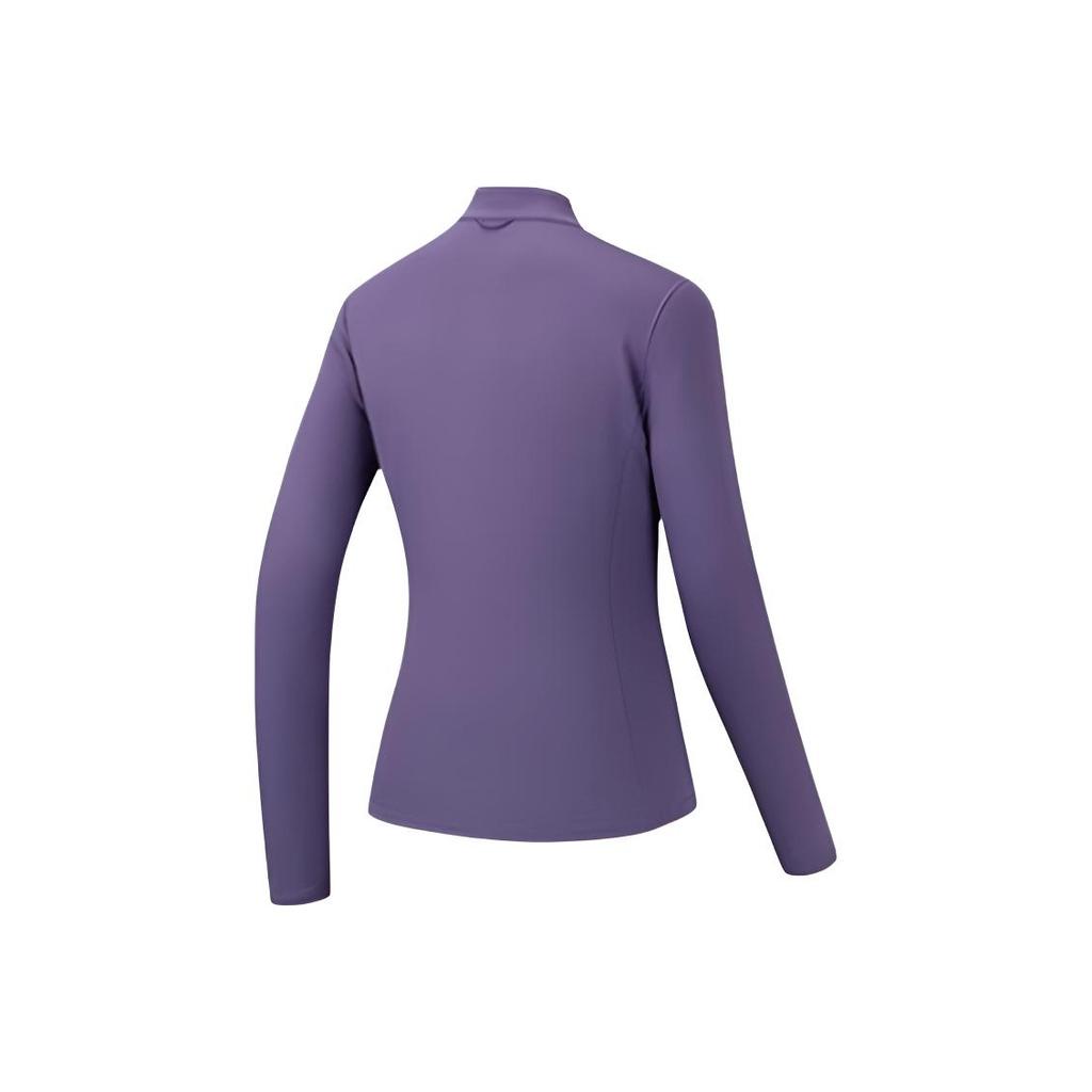 Anta Outdoor Series Stand Collar Pullover Casual Long Sleeve Knit Top Women Tops 962546403-3