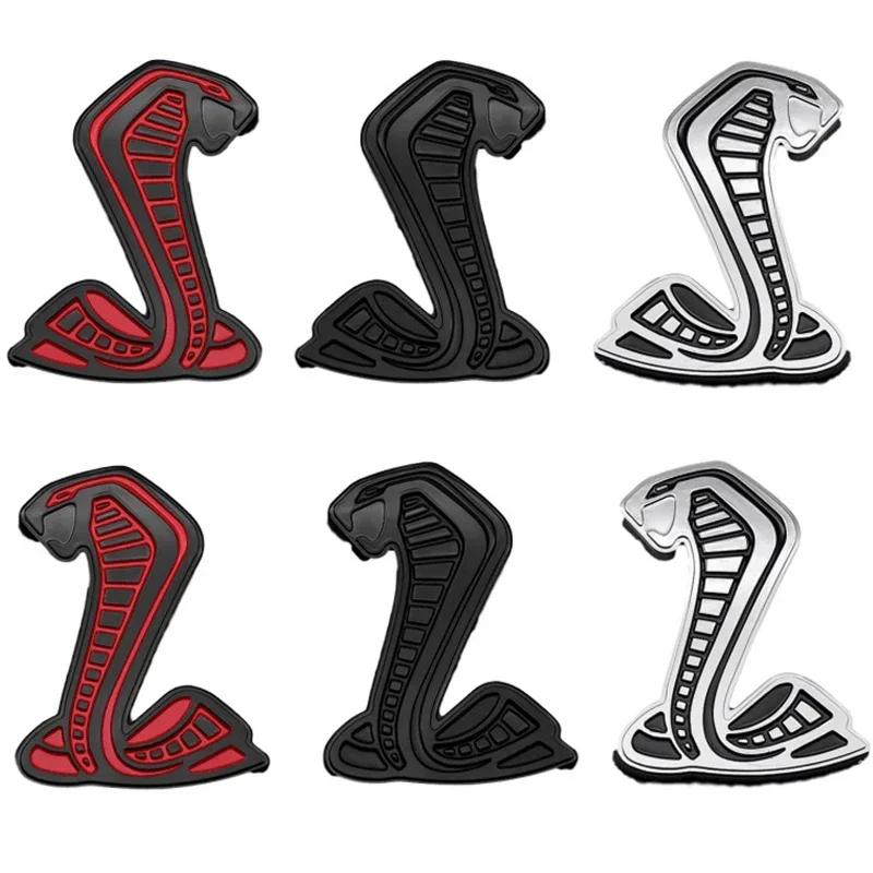 Metal Car Front Grille Emblem for Ford Shelby GT500 Mustang Fiesta Focus Mondeo Kuga Ranger Explorer Rear Trunk Badge Sticker