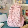 Schoolbag new spring outing high value literary and artistic fan polka dot leisure student schoolbag female niche versatile fresh backpack