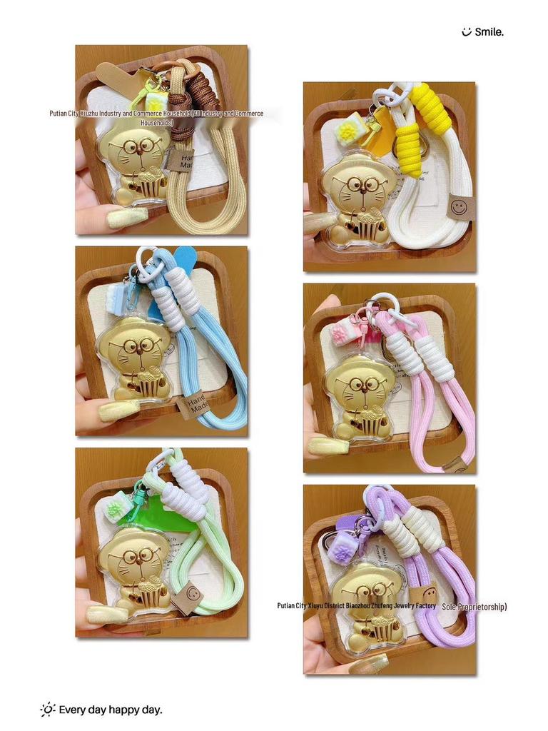 Shuibei 999 Feingold Cartoon Handy-Anhänger & Schlüsselanhänger, 20mg