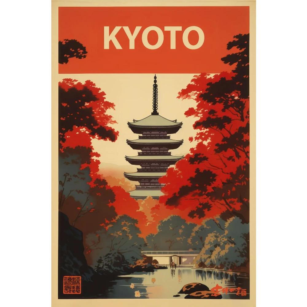 Vintage Japan Travel Poster Print For Office Living Room Home Decor Fuji Mountain Tokyo Osaka Landscape Canvas Painting Wall Art