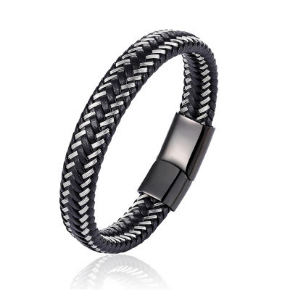 Hot Selling Mens Fashionable Leather Bracelet Rope Woven Bracelet Personalized