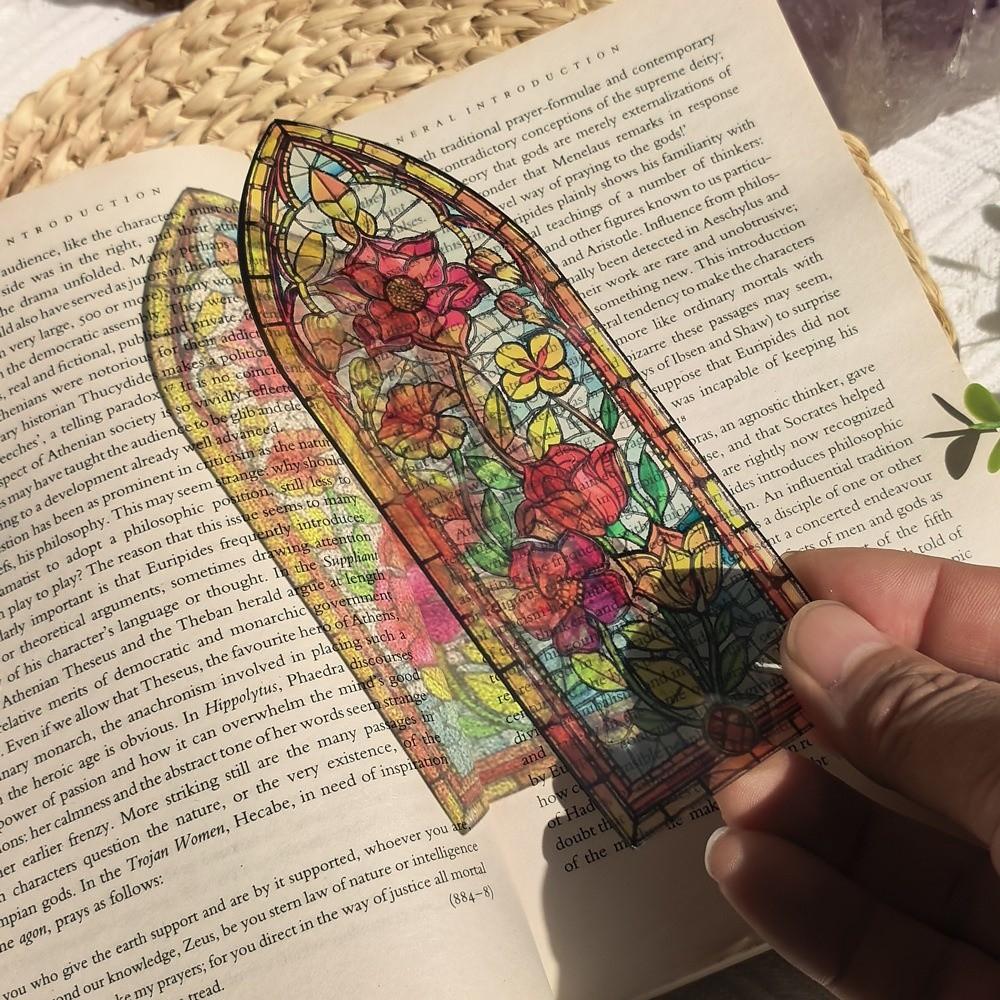 Hand Account Decoration Stained Window Bookmark Translucent Pagination Mark  Home Decor