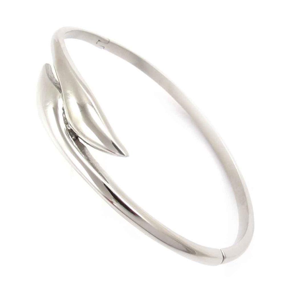 Les Trésors De Lily [J7206] - Bracelet Acier 'Chorégraphie' argenté - 62 mm 14 mm