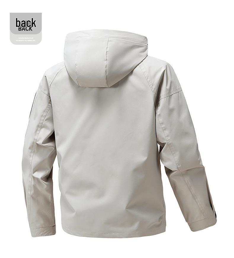 Men's Trendy Hooded Workwear Jacket - Versatile Spring Windbreaker Coat