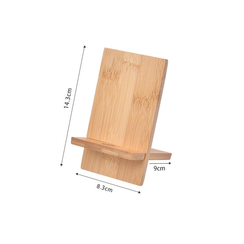 Bamboo Phone & Tablet Holder with Amplifier - Customizable Logo