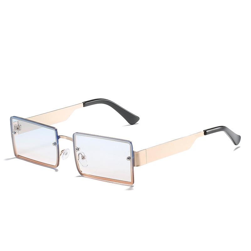 

Квадратные солнцезащитные очки, модные металлические очки с широкими ножками, персонализированные разноцветные солнцезащитные очки New Product