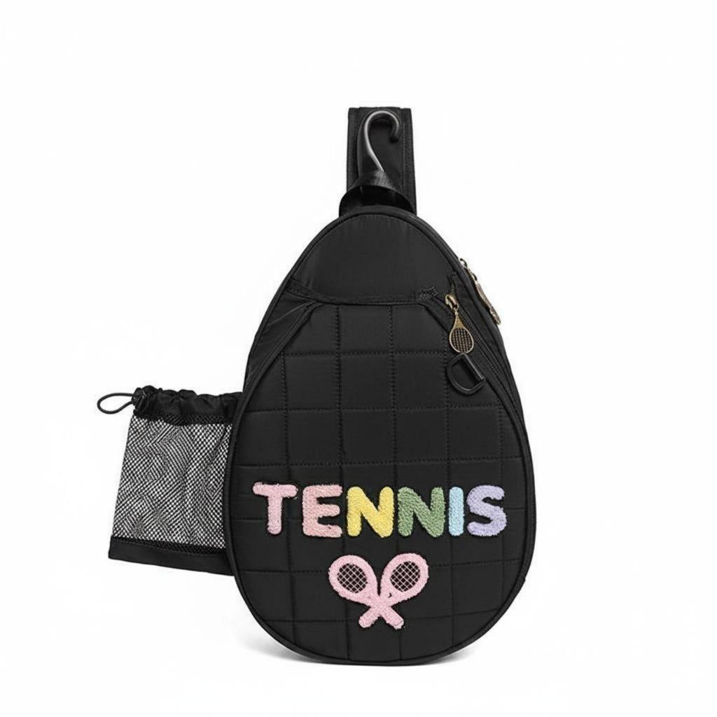 Large Capacity Tennis Shoulder Pack Stylish Paddle Bag for Pickleball Badminton