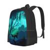 Shadow Wolves Stalk The Silver Wood New Arrivals Unisex Bags Student Bag Backpack Animation Fairytale Story Book Wolves Woods