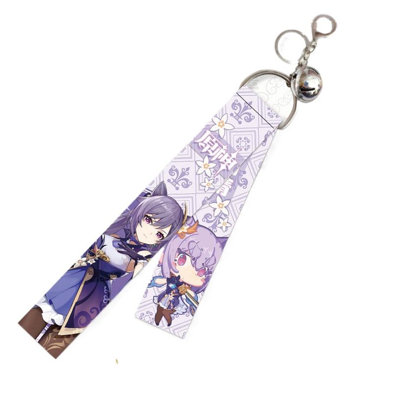 Game Streamer Pendant Keychain Cosplay Mengpa Mondstadt Cartoon Keyrings Fans Jewelry