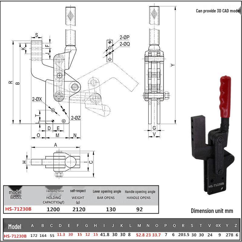 Rongyu HS-71230B Quick Toggle Clamp