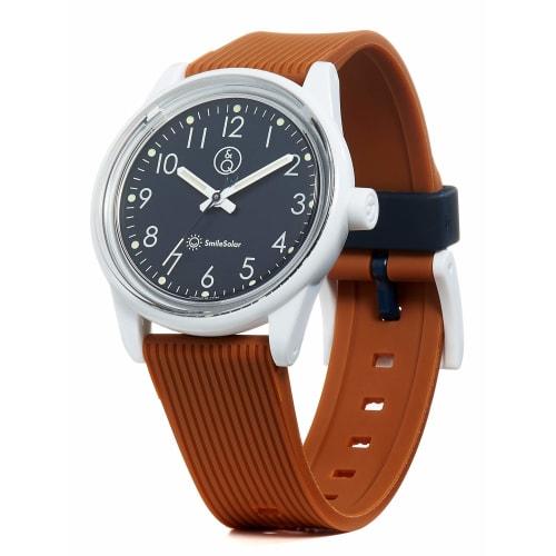 

Citizen Watch Cue & Cue Smile Solar Analog Solar Watch, Waterproof, Urethane Strap, RP26J019, Brown
