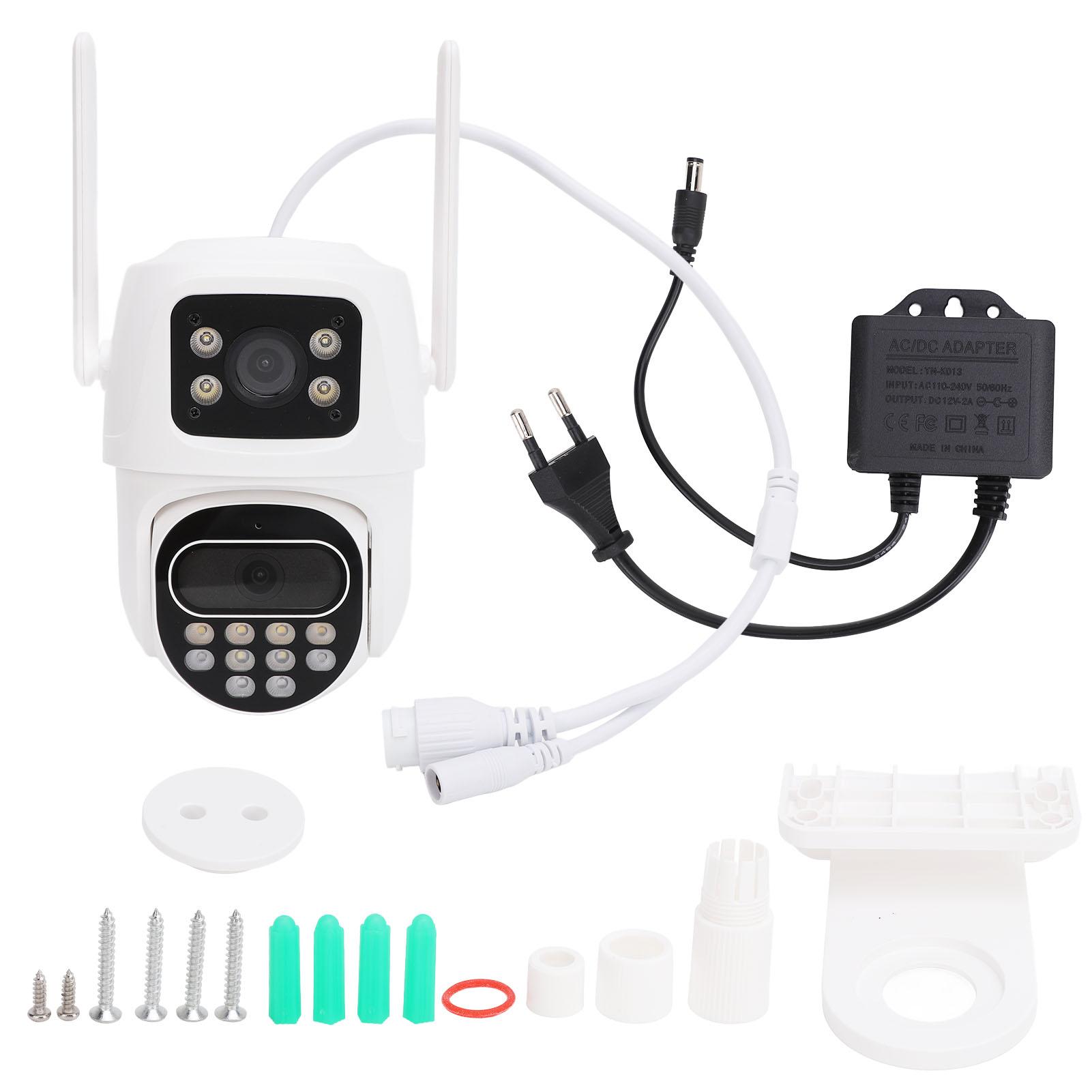 

Камера безпеки Відкритий об єктив Камера спостереження 2.4G Wi-Fi Нічне бачення Виявлення руху 2 способи EU Plug