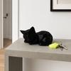 3D Printed Sleeping Cat Figurines Geometric Cat Statue Minimalist Cute Cat Art Crafts