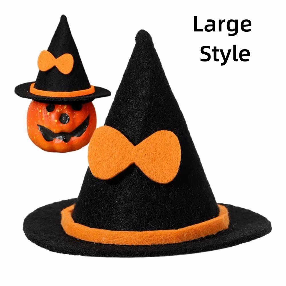 New Non-woven Halloween Witch Hat Small Craft DIY Decorations Doll Hat Miniature Cap Halloween Costume Accessory