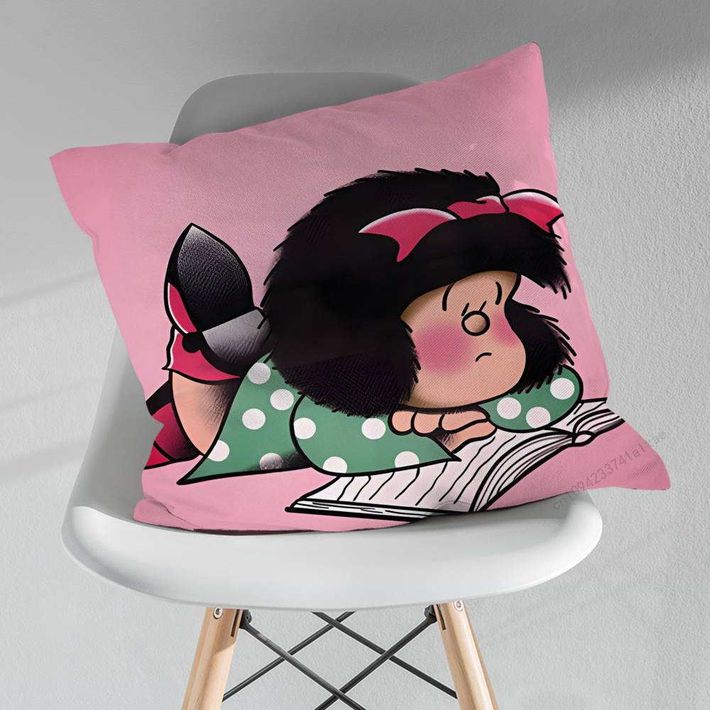 Cute MMafaldas Comics pillow over living room sofa cushion cover home decoration bedroom room bed pillow cover
