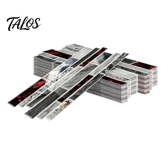 Waterproof Tile Stickers for Balcony Marble Look Wall Tiles, Self-Adhesive PVC Backsplash Tiles Kitchen Oil-proof Peel And Stick Bathroom Easy to Cut