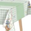 Easter Bunny Tablecloth Waterproof Holiday Table Cover Rectangle Table Cover Decorations for Picnic Restaurant Kitchen Dining