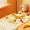 Food Grade Banana Shaped Storage Box Reusable Plastic Fruit Case for Office Travel Kids