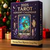 Tarot Adventskalender 2025, 24 Tage Kalender Countdown Weihnachten mit 24 einzigartigen 2D Tarotkartenfiguren zu mystischen Erinnerungsstücken
