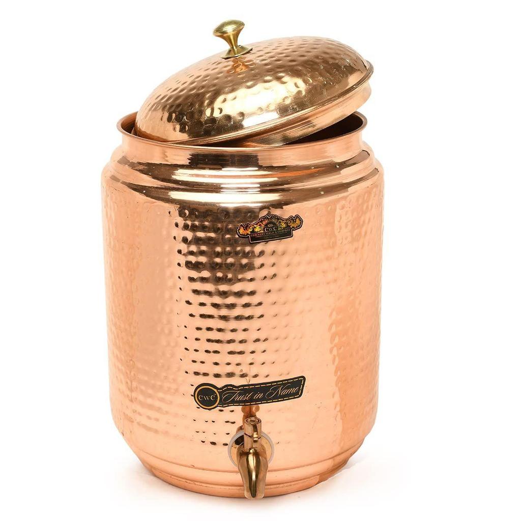 Copper Water Dispenser Matka Copper Pot (11 litres)
