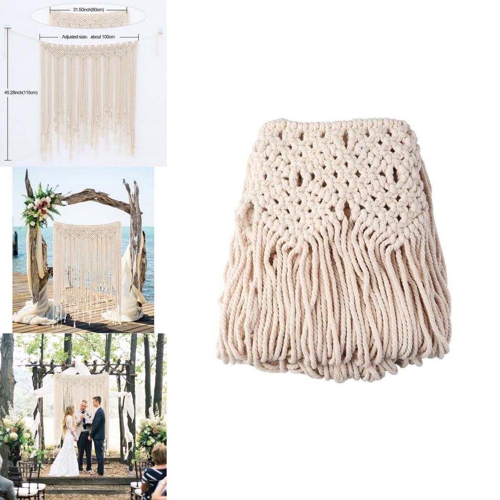Ohromující makramé pozadí závěsné boho svatební závěsné pro elegantní domácí dekoraci