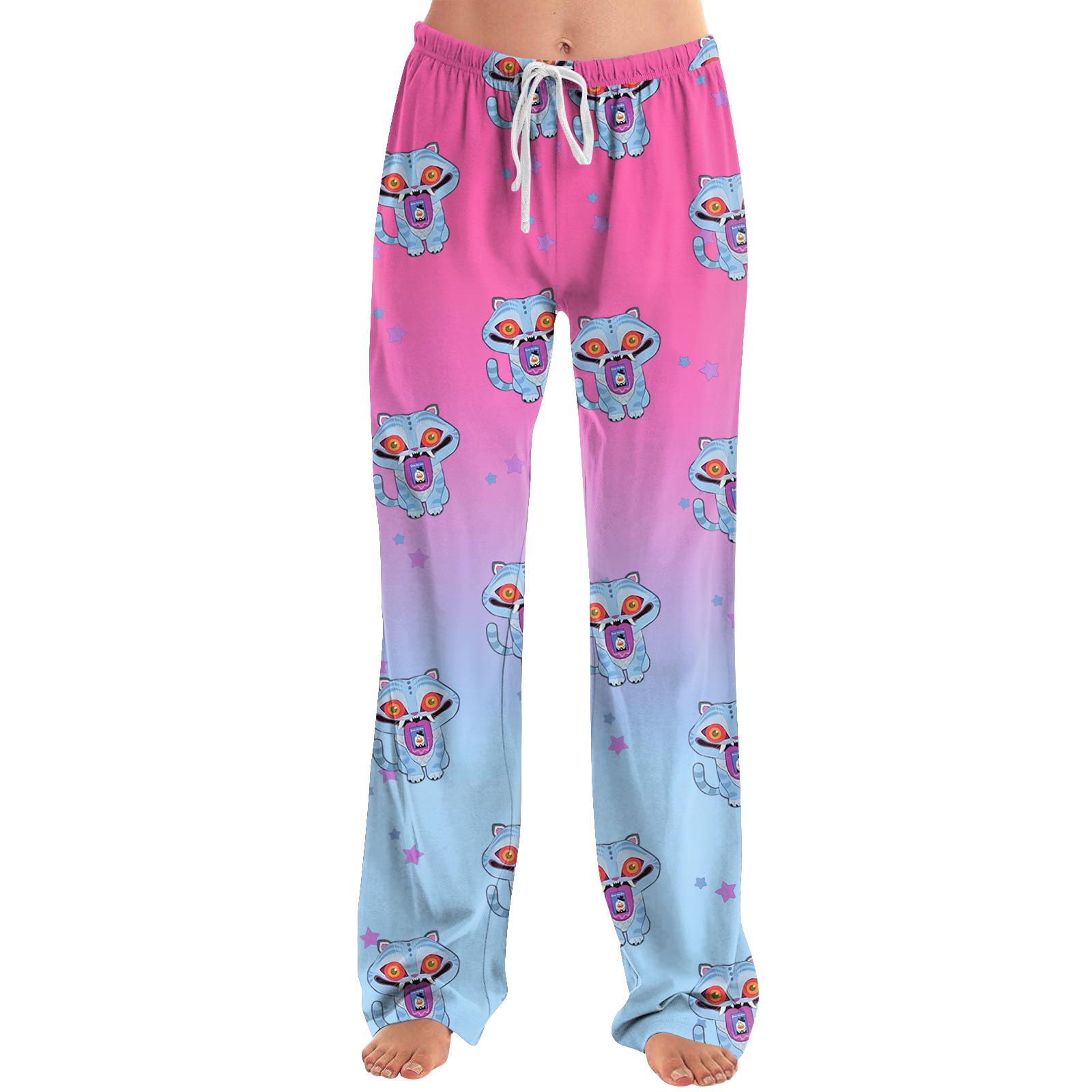 

Женские пижамные штаны, одежда для сна, повседневные брюки с эластичной резинкой на талии, удобные прямые свободные брюки для йоги XXL