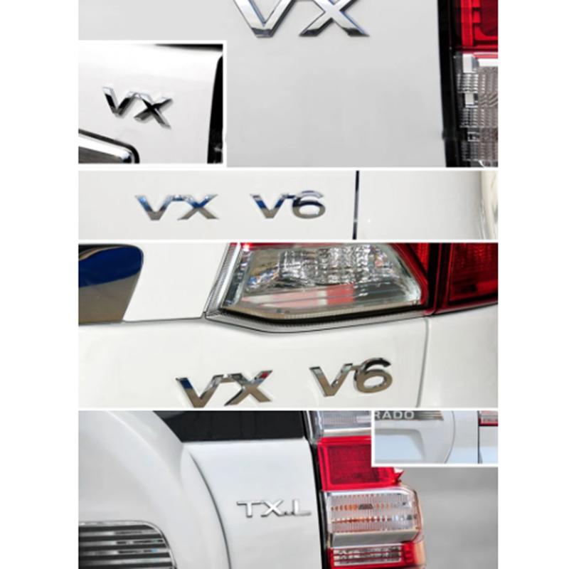 zcawt5 2.5V V6 V8 VX VXR TXL VXL Emblem for Toyota Reiz Land Cruiser Prado Rav4 Tundra Trunk Lid Sticker Displacement Auto Accessories