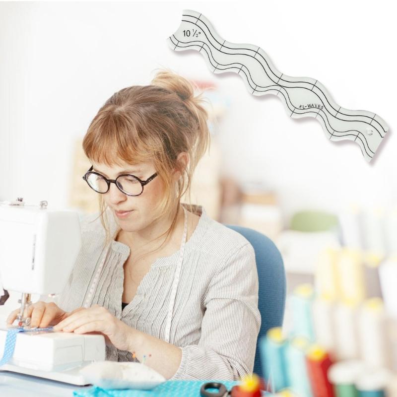 Quilters Ruler Clear Acrylic Wavy Patchwork Templates Clear Acrylic Quilting Rulers Quilters Rulers for Sewing Machine