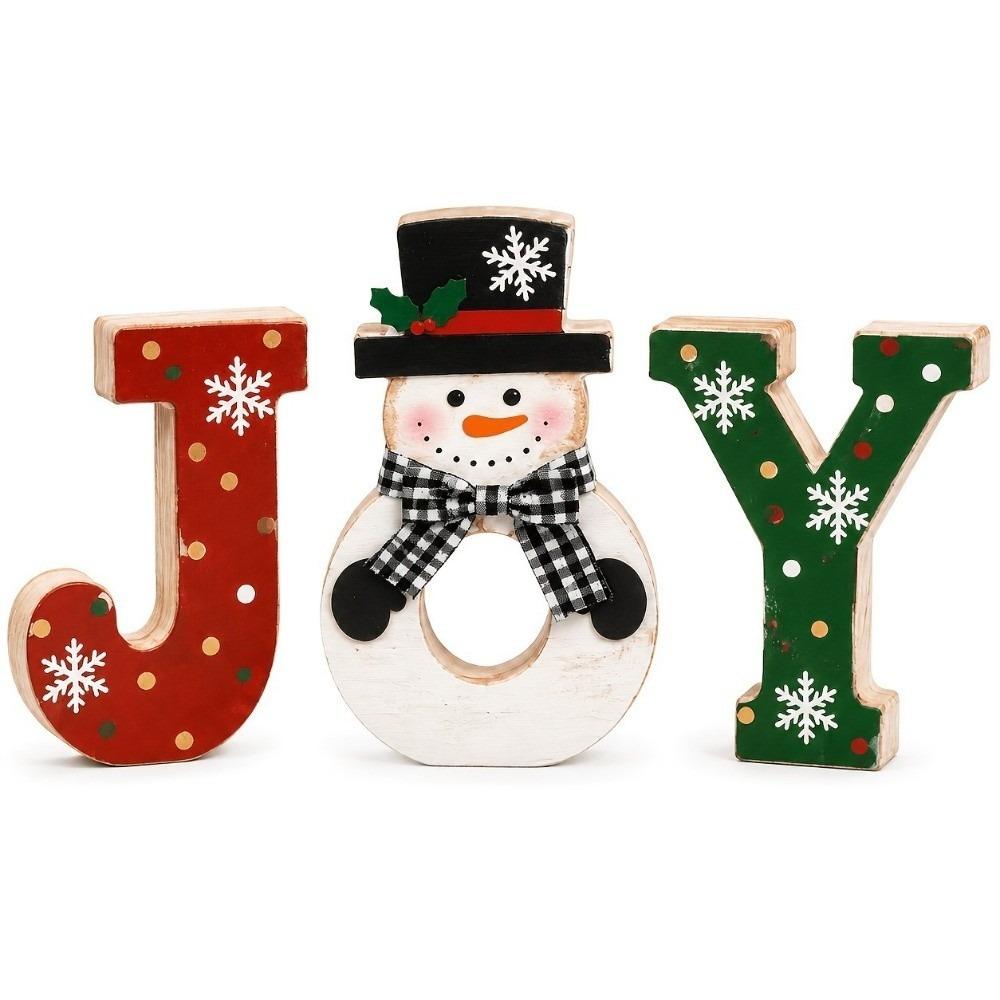 3/4pcs Rustic Farmhouse Style Christmas Snowman Decorations Vintage Holiday Tabletop Decor Gift