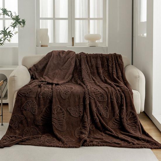 3D Butterfly Baby Blanket Double-Sided Flannel Soft Throw Blanket Fluffy Infant Toddler